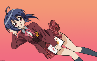 Bluehair girl flying schooluniform manga - blue hair free wallpaper