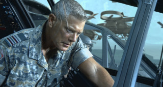 Military man car distant plane - a plane in the background free wallpaper