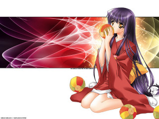 Woman red dress sitting cell - ayako rokkaku free wallpaper for desktop