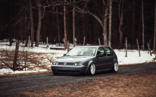 Car driving snowy road woods - a snowy road free wallpaper