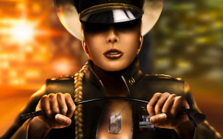 Woman uniform scissors hat streetlight - anton graff free wallpaper
