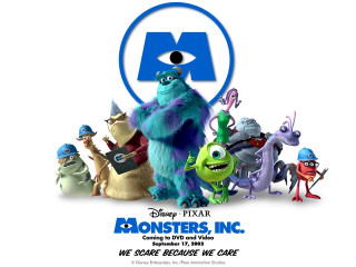 Monsters group logo monsters inc - pixar and disney animation free wallpaper