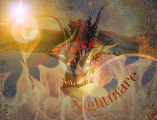 Woman fire nightmares image portrait - dragon art free wallpaper