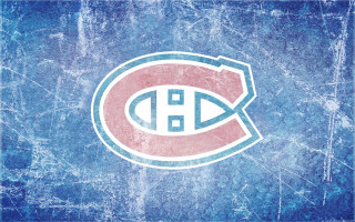 Hockey logo blue background red - art noveau free wallpaper