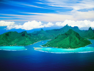 Tropical island plane window ocean 3 - a tropical island free wallpaper