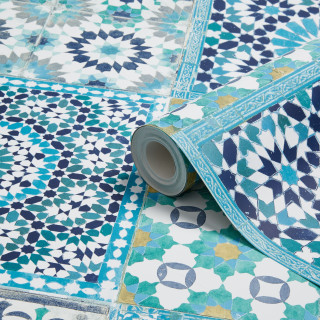 Blue green patterned paper table - a table top free wallpaper