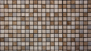Tile wall brown white pattern - the right side free wallpaper