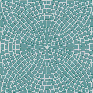 Blue white tile pattern circular - circular free wallpaper