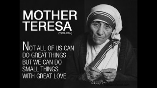 Nun mother teresa quote greyscale - character free wallpaper