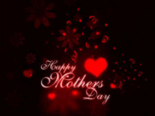 Red heart happy mothers day - a red heart free wallpaper