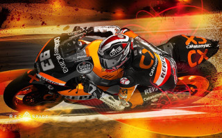 Motorcycle racer track red orange - a track free wallpaper