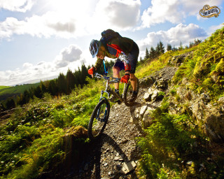 Man biking rocky trail woods - a man riding free wallpaper