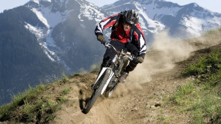 Man dirtbike mountain snowy background - a man riding free wallpaper