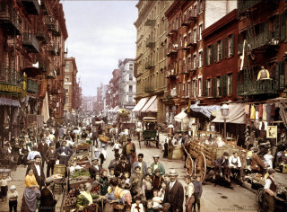 Busy city street vendors harlem - busy free wallpaper