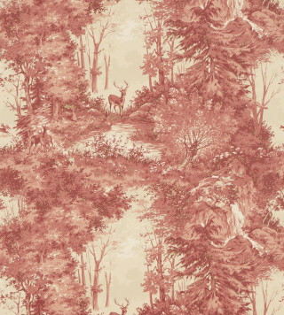 Deer forest trees nature wallpaper - kitsch movement free wallpaper