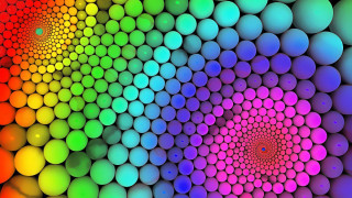 Colorful background circles rainbow center - beeple free wallpaper