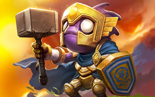 Cartoon character hammer shield sword - his hand and a sword free wallpaper