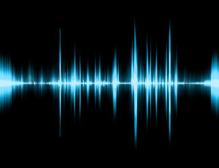Sound wave dark blue light - a blue light free wallpaper