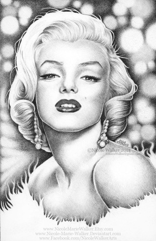 Woman black lip white dress - a pencil sketch free wallpaper