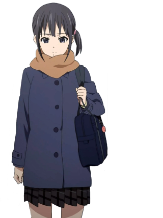 Girl backpack coat on her - her back free wallpaper