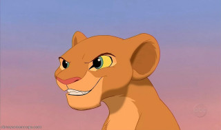 Cartoon lion big smile purple - a big smile free wallpaper