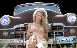 Woman sitting car flower hand - dorothy hood free wallpaper