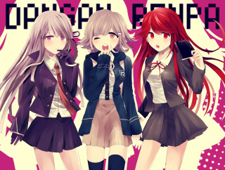 Anime girls long hair short 7 - a backpack free wallpaper