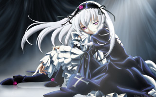 Woman white hair sword ground - white hair free wallpaper