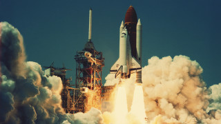 Rocket launch smoke sky side - a rocket free wallpaper