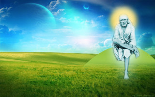 Man hill field sky sun - blue free wallpaper