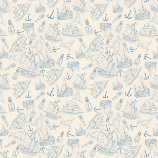 Blue white ships anchors pattern - a screenshot free wallpaper