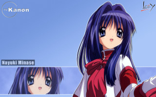 Anime girl purple hair blue 16 - a blue sky background free wallpaper