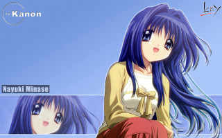 Girl blue hair sitting ledge - a sky background and a caption free wallpaper