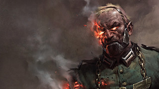 Man uniform gun smoke billowing - his mouth free wallpaper