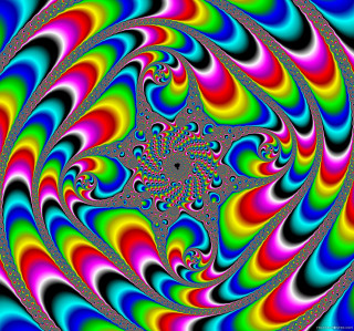 Psychedelic colorful glowing rainbow glowstick - psychedelic art free wallpaper
