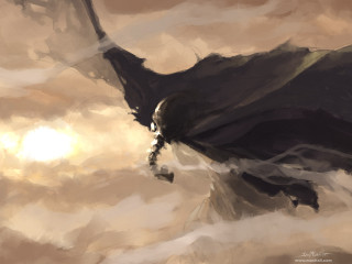 Man cape sword painting artwork - a painting of a man free wallpaper