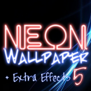 Neon text wallpaper extra effects - video art free wallpaper
