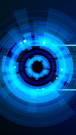 Blue abstract background circular design 4 - cybernetic free wallpaper