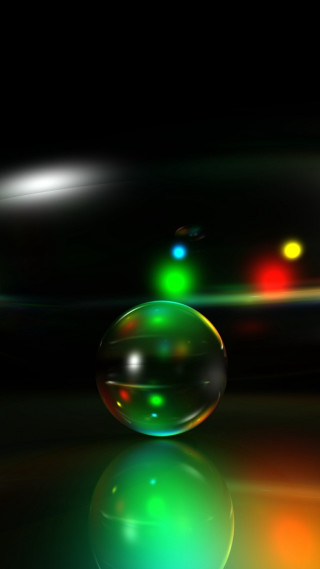 Colorful bubble reflective surface black - a reflective surface free wallpaper