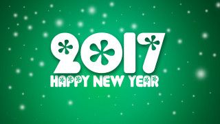 Green background happy new year 2 - new free wallpaper