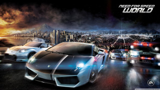 Cars driving night city lights - a group of cars free wallpaper