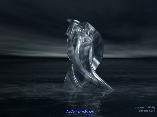 Sculpture woman water sky background - caustic free wallpaper