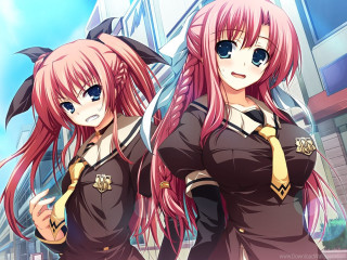 Pink haired anime girls school - hint of yayoi kasuma free wallpaper