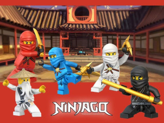 Lego ninja red background white - sots art free wallpaper
