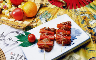 Plate food meat vegetables fan - an zhengwen free wallpaper
