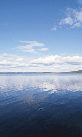 Water sky clouds boat reflection 9 - hudson river school free wallpaper