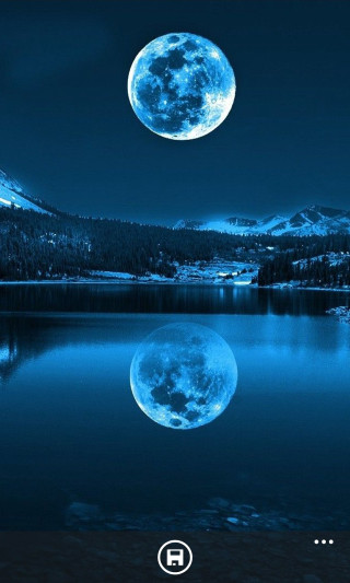 Full moon lake mountains night 2 - bouchta el hayani free wallpaper