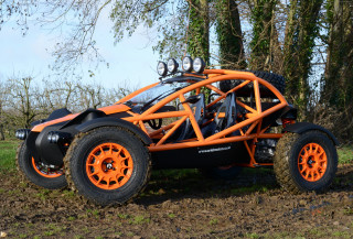 Buggy orange wheels mud trees - near free wallpaper for desktop