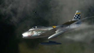 Silver fighter jet clouds checkered - f 8 aperture free wallpaper