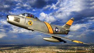 Fighter jet cloudy sky city - cloudy free wallpaper